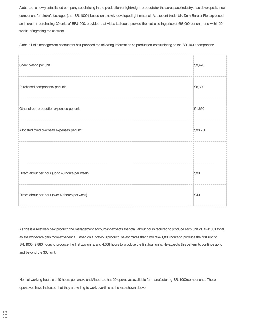  Q1.What is the % learning for the BRJ1000 unit. Q2.How many