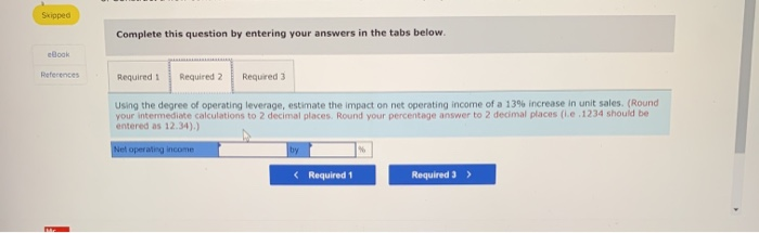 recent monthly contribution format income statement follows: 171 points Percent of Sales