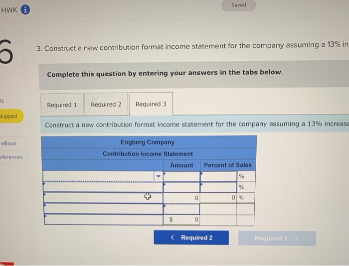 180 Amount 5 340,000 56.000 84.000 Sales Variable expenses Contribution margin Fixed