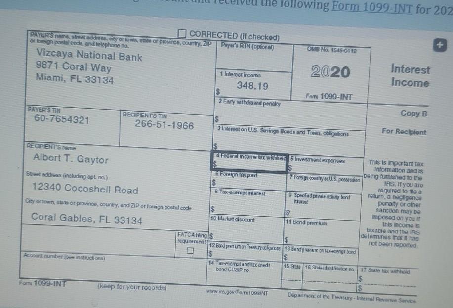 gambling income or losses for the year. In February, Allison received $50,000