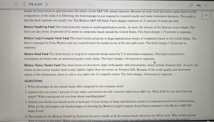 AT S\&S AIR You recently graduated from college, and your job search