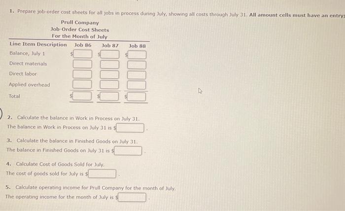 Goodh Prull Compary, a yob oeder costing firm, wotked on thee jobs