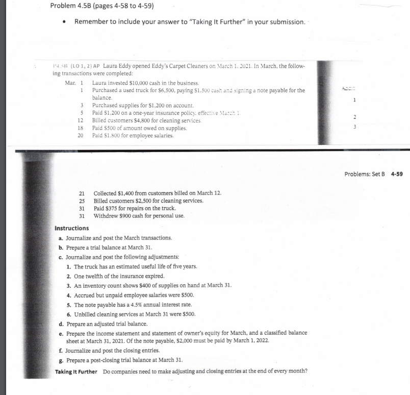 Problem 4.5B (pages 4-58 to 4-59) Remember to include your answer