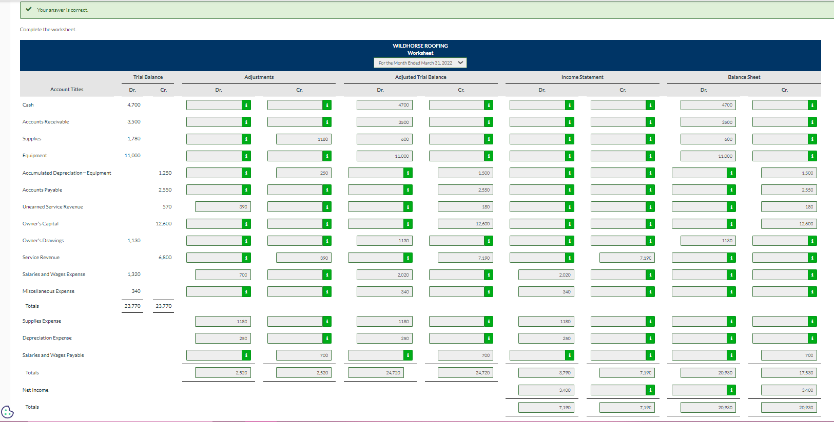 picture shows! Thank you, you are appreciated! The trial balance columns of