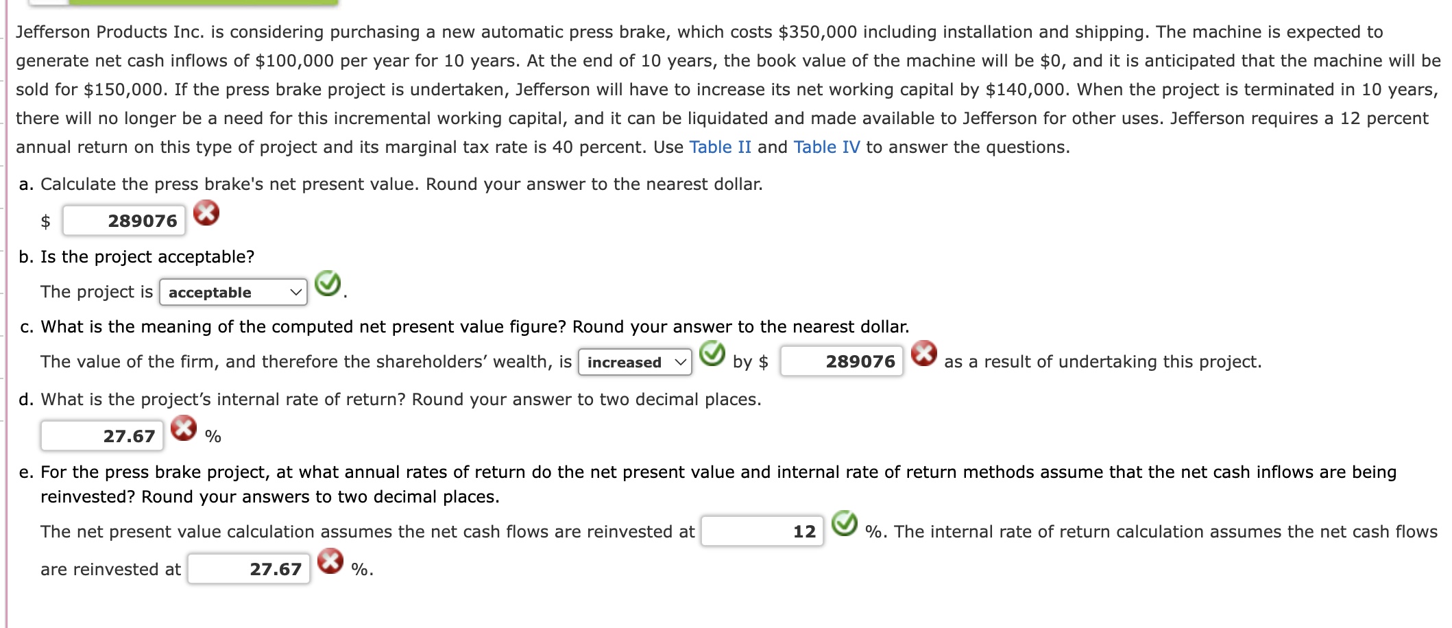  Jefferson Products Inc. is considering purchasing a new automatic press brake,