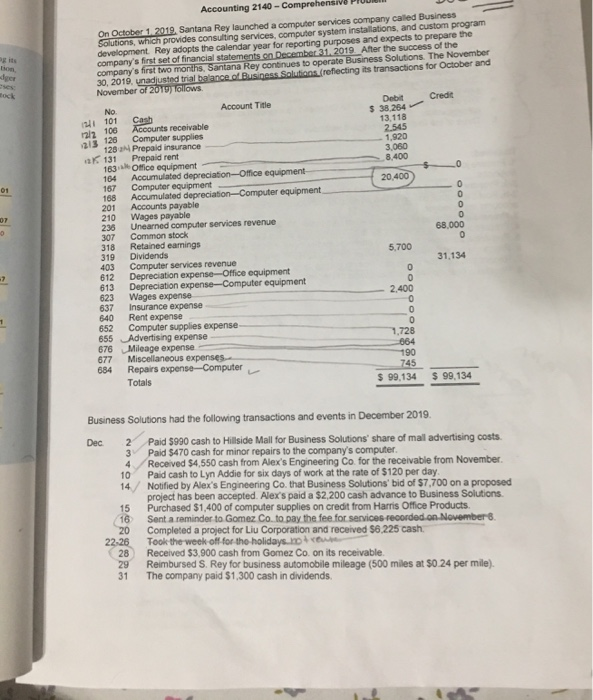 - Comprehensive Problem Due 25 On October 1, 2019 Santana Rey launched