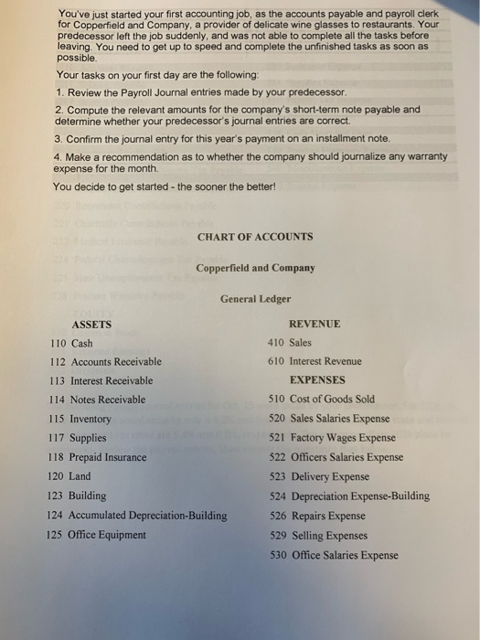  Please help me....pleae read the whole information! Clear chart You've just