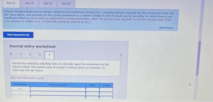 to exercise significant influence over Lavery's operations. Runyan chose the fair value