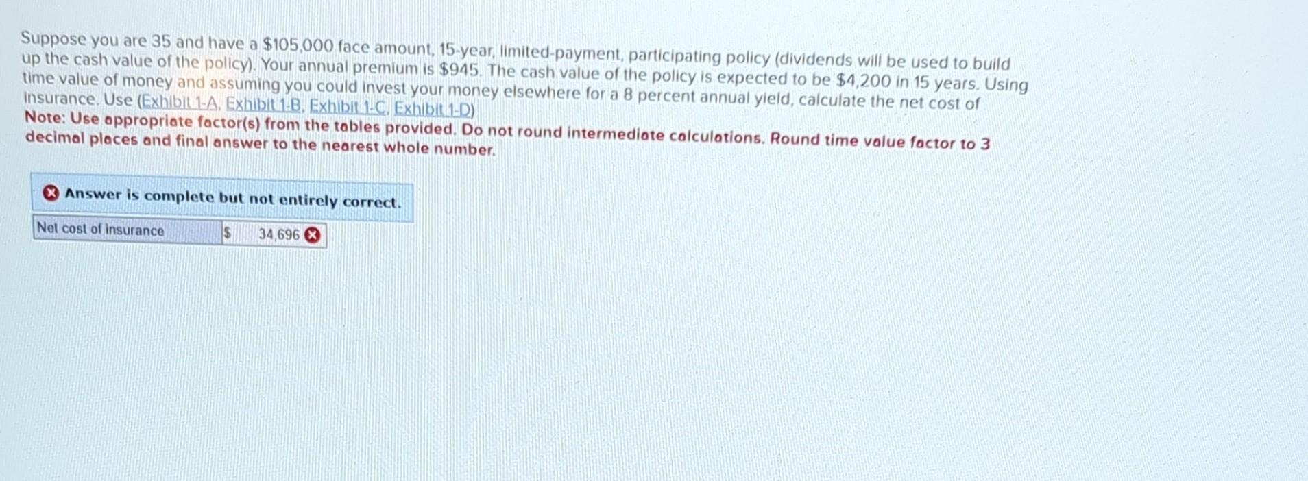 Exhibit 1-A Future Value (Compounded Sum) of $1 after a Given