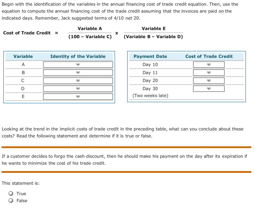 OF TRADE CREDIT Sanger Machine Company is a relatively small player in