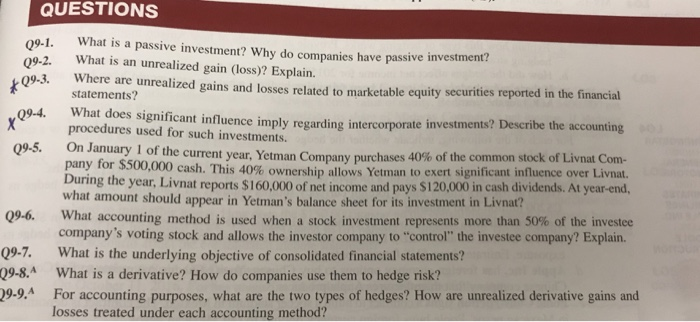 Assessing Financial Statement Effects of Equity Method Securities Use the financial statement