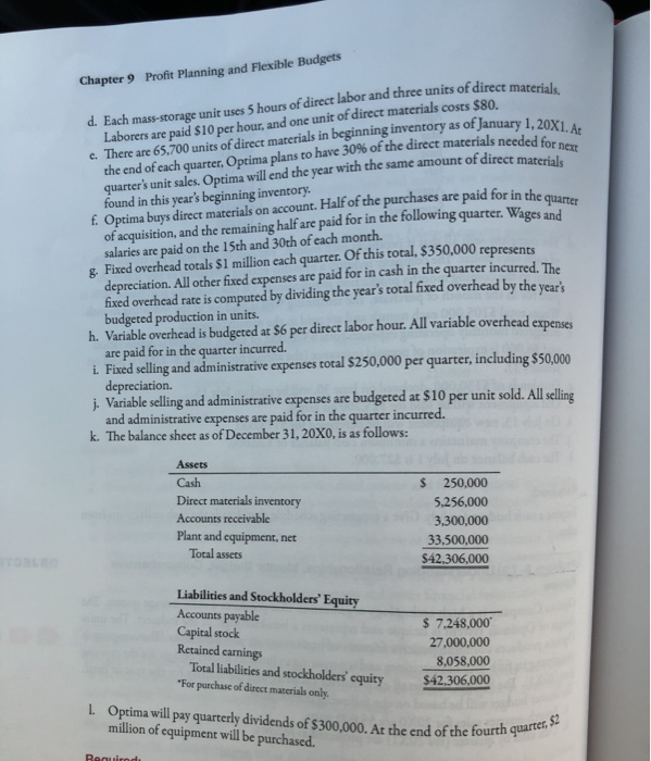 Comprehensive Review Optima Company is a high-technology organization that produces a mass-storage