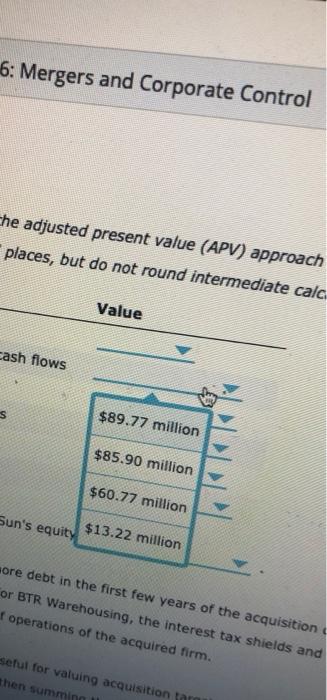 analysts involved in the deal have collected the following information from the