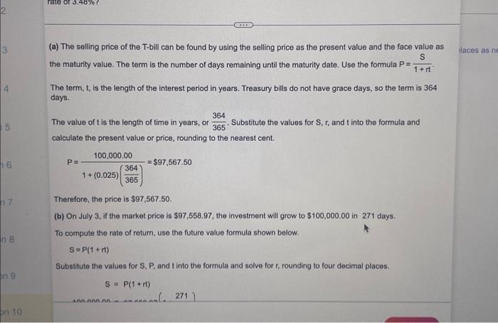 well On April 1, $100,000.00364-day treasury bills were auctioned off to yield