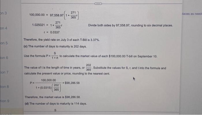 1.52%. (a) What is the price of each $100,000.00 T-bill on April