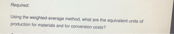 costing system. The following data concern the operations of the company's first
