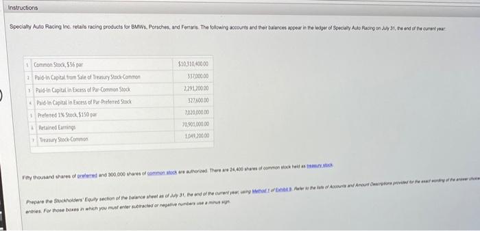 accounts and their balances appear in the Indigt of Special Auto Racing