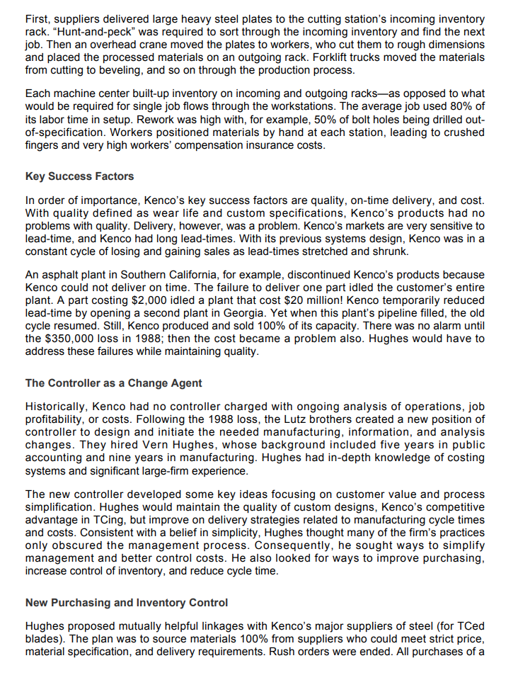 versus Kencos existing pricing approach. Abstract This case illustrates a strategy-driven costing