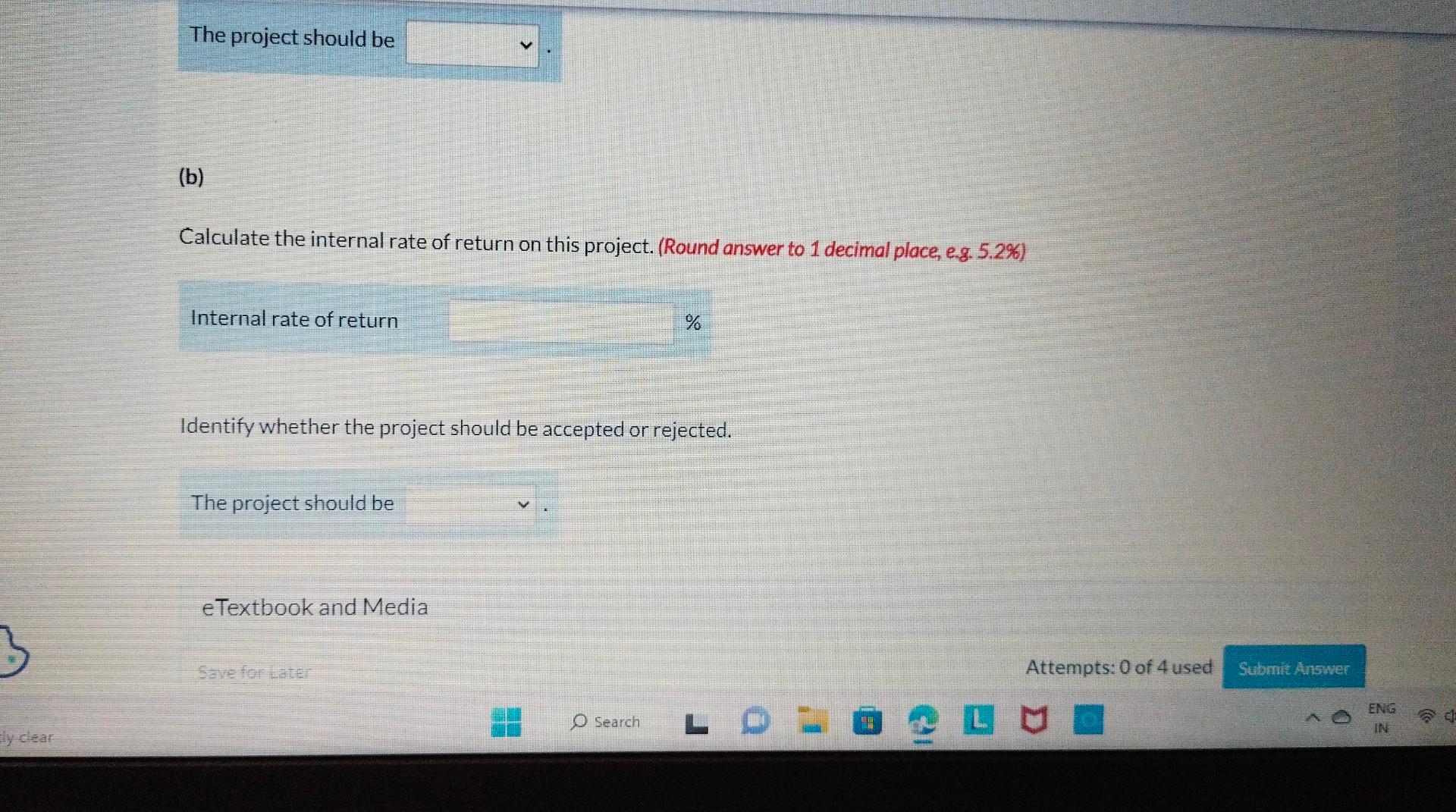 project called ZIP. ZIP will require an investment of $130,000. It will