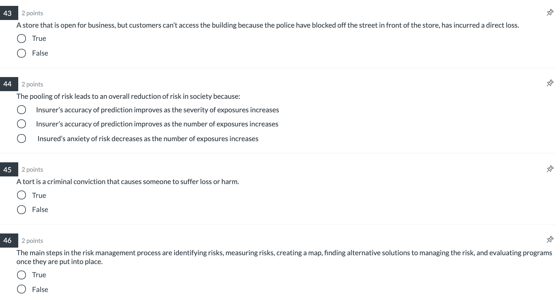  43 tul 2 points A store that is open for business,