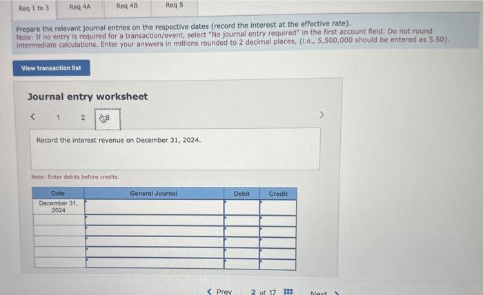 answers in millions rounded to 2 decimal places, (i.e., 5,500,000 should be