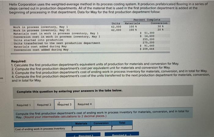 its process costing system. It produces prefabricated flooring in a series of