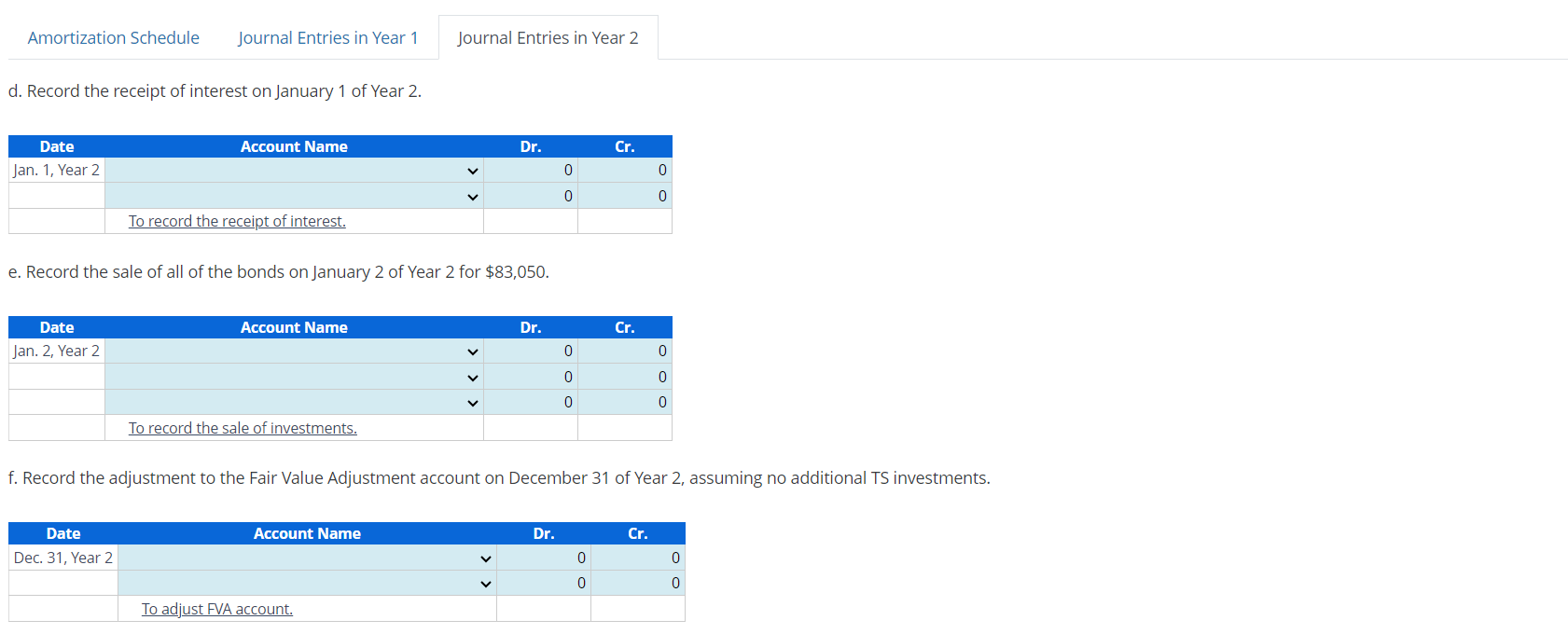 amortization schedule for the life of the bonds using the effective interest