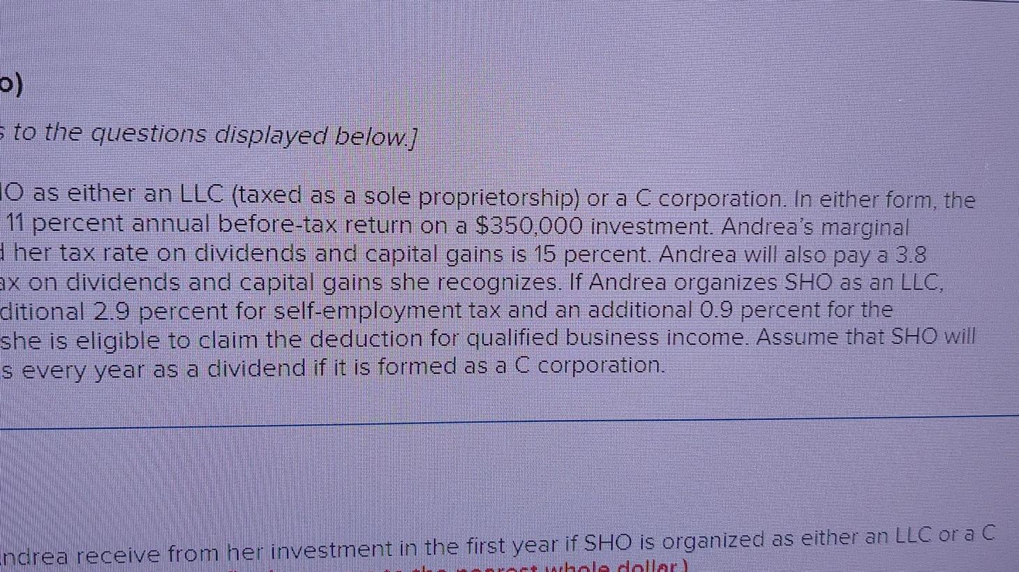 (LO 15-3) (Algo) [The following information applies to the questions displayed belo