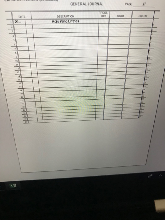 following information: a. On October 31, an inventory of the supplies showed