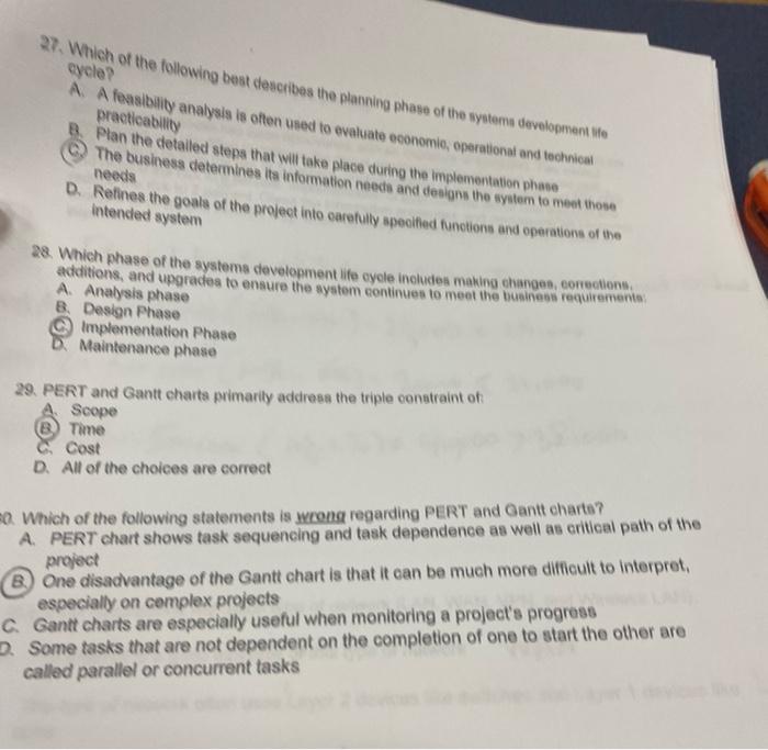 27. Wtuch p,ha. ot the s oa'tuny o' O. Oeugn Inuvemontation Maintenance