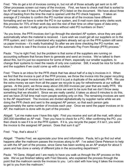 to 5days before you answer it.) Improving Accounts Payable at Hilliard Manufacturing