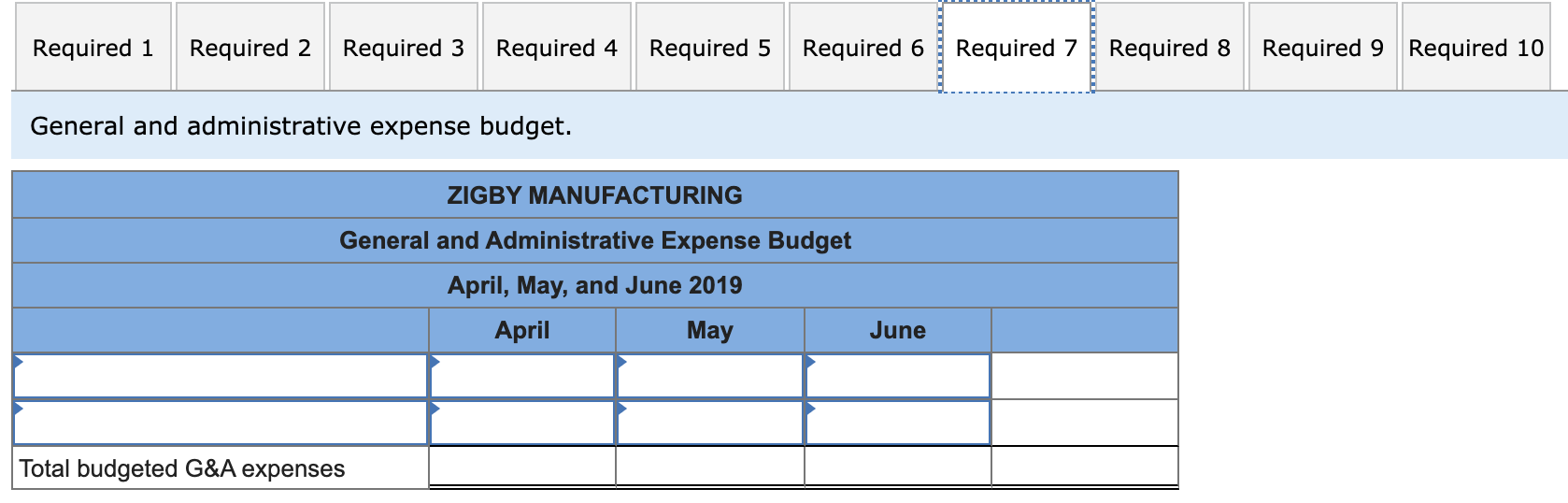 343,000 358, 210 701,210 $1,416,410 To prepare a master budget for April,