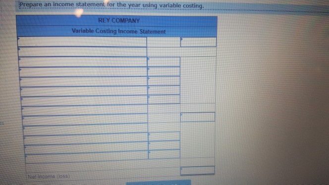 $235 per unit Data for its single product for its first year