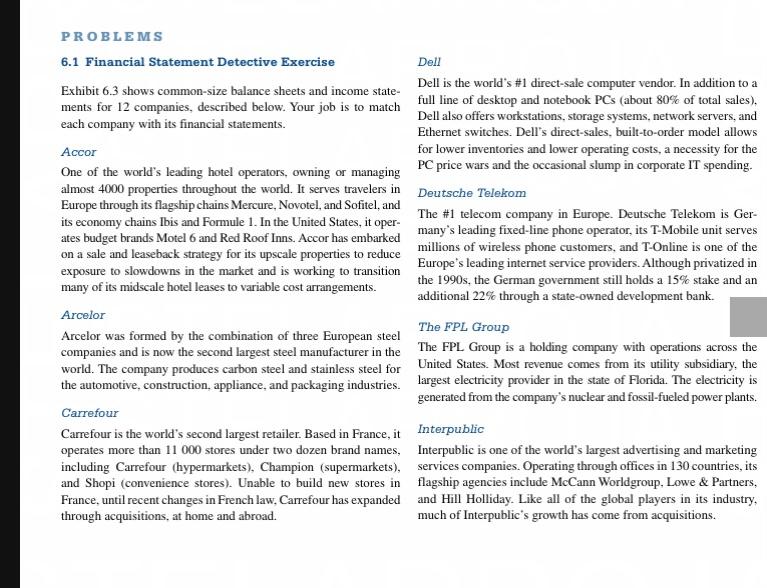 companies to the respective number. Using numbers 10, 11 and 12 on