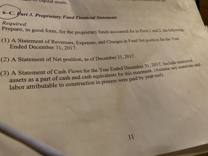 2017 3. a statement of cash flows for the hear ended december