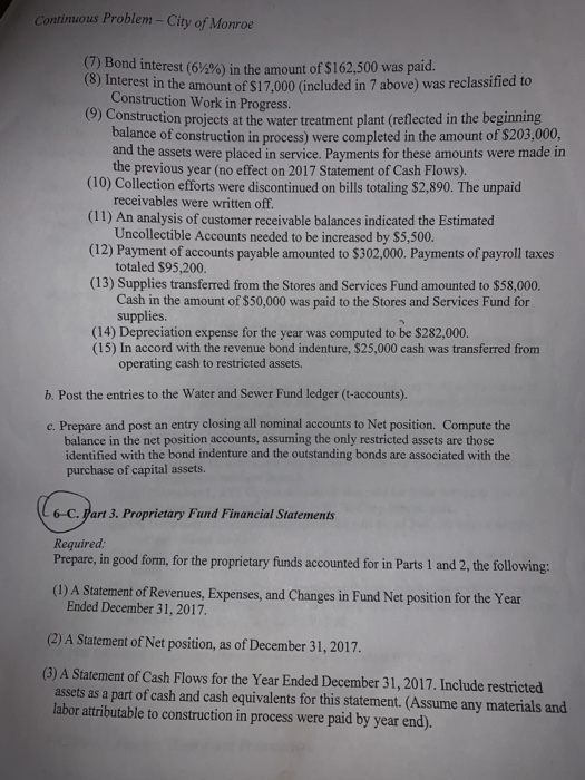 31, 2018 Commons Pro Chapter 6 - Proprietary Funds 6-C. Part I.