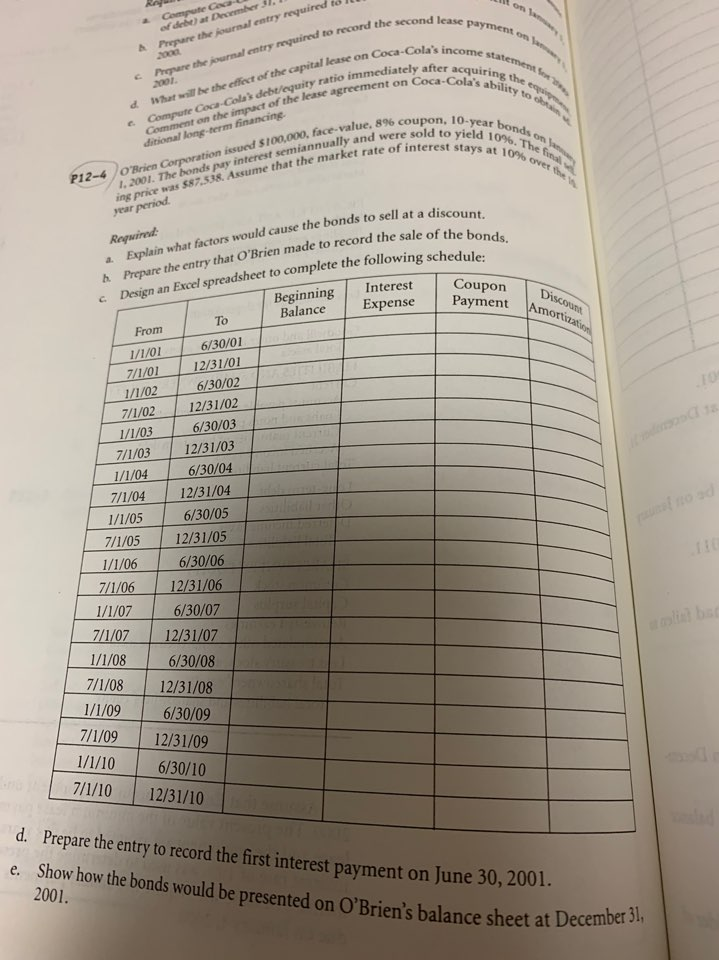 P12-4 A,B,C,D,E,F,G,H 4 e second lease payment, enton Computer Cacat of dine)
