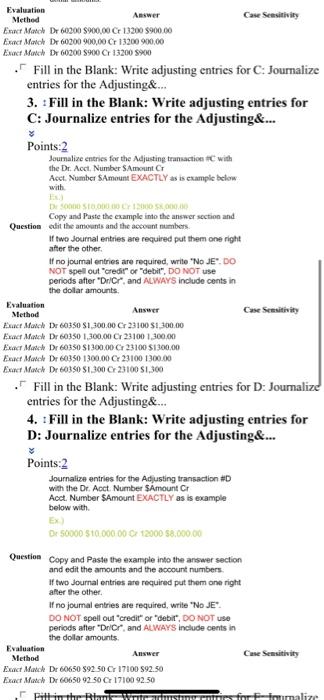  Hi I need help on these Thank you Evaluation Method Answer