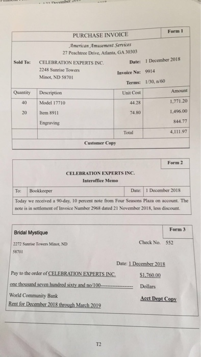 considered as a Miscellaneous General Expense. 4. Prepare the Schedule of Accounts