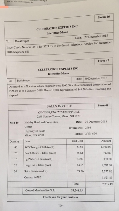 journals The list of journals and their purpose is described below: Sales