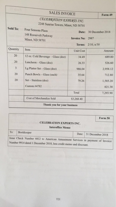 journal (S)-used to record all sales of merchandize inventory on account. .