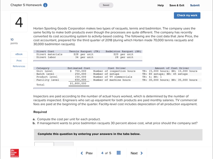  Q4 Q5 Chapter 5 Homework 6 Saved Help Save & Exit