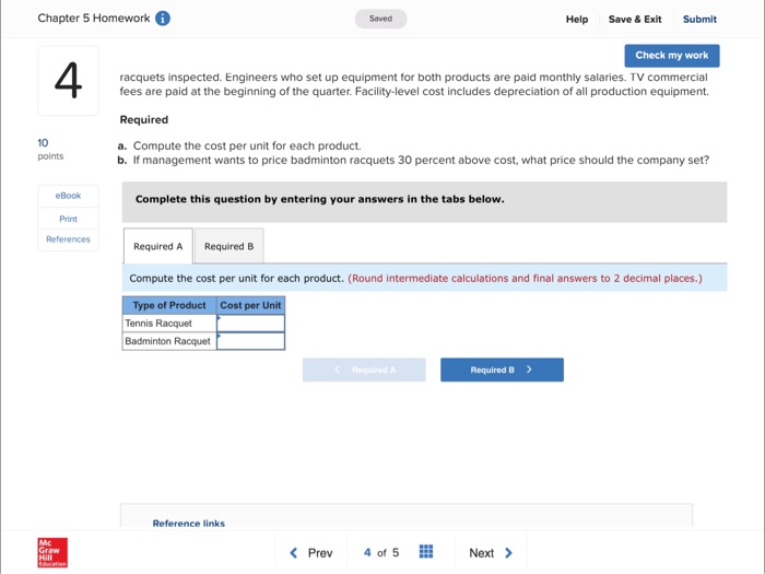 Submit Check my work 4 Horten Sporting Goods Corporation makes two types
