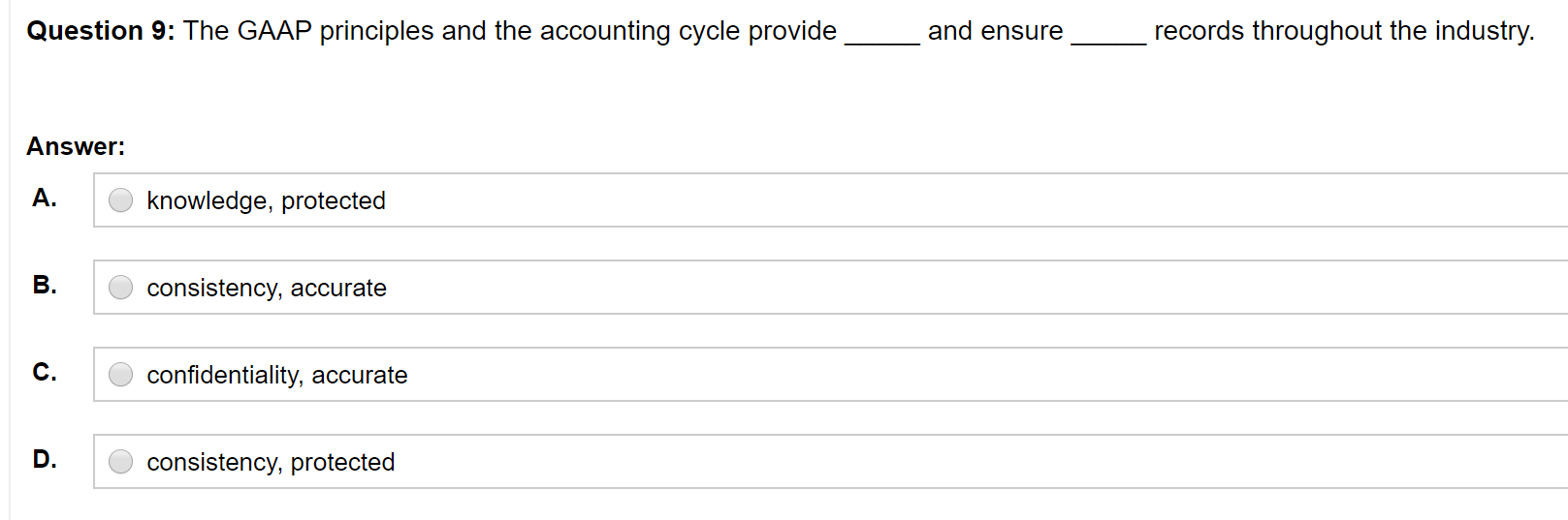 Financial Accounting and Services Board o Office of the Comptroller O Financial