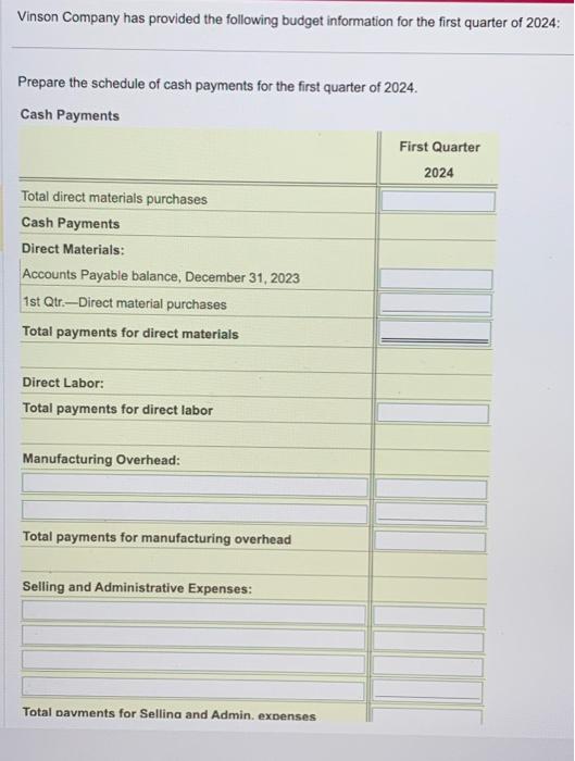 first quarter. b. Cash receipts are 85% of sales in the quarter