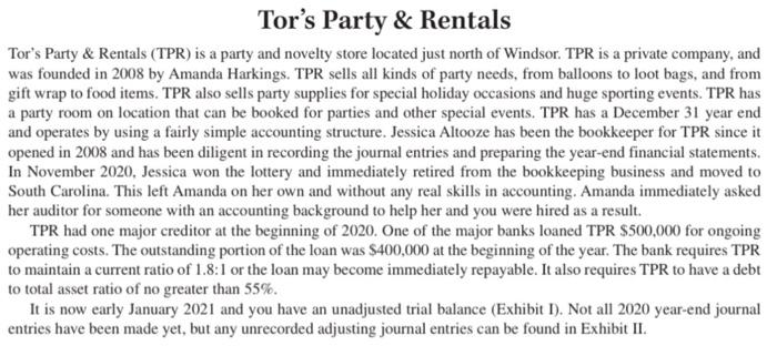  The Question the information what i need to answer Tor s