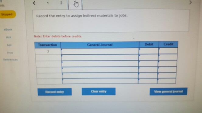 products and uses a Part 2 of 4 0.31 points job order