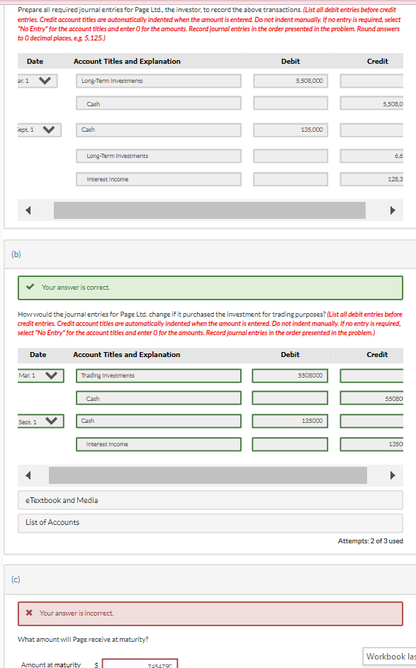  Prepare all required journal entries for Page Ltd., the investor, to