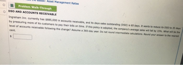  - dok: Asset Management Ratios O H Problem Walk-Through DSO AND