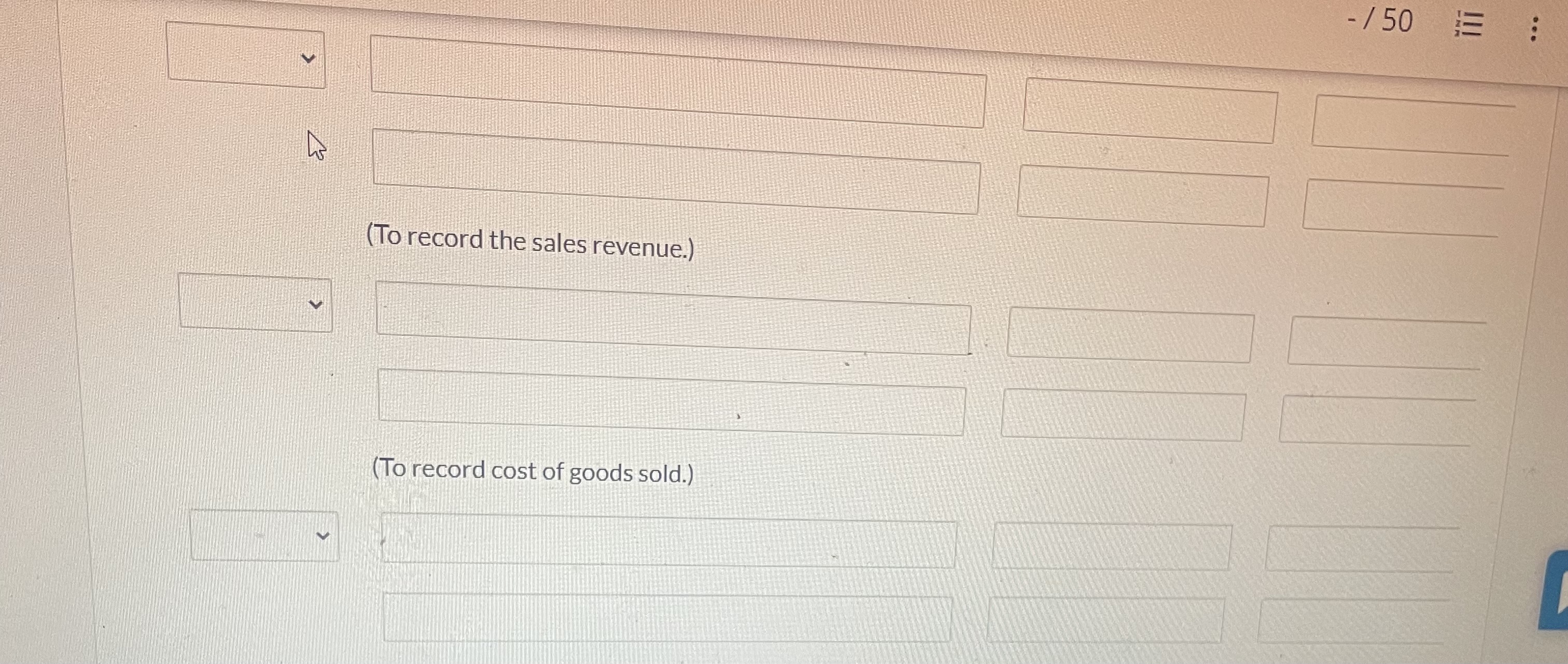 and enter 0 for the amounts. List all debit entries before credit